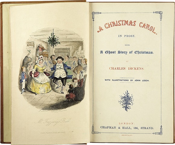 ebook per il Prima Edizione di A Christmas Carol di Charles Dickens, da Wikipedia.