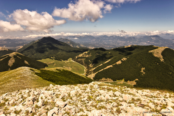 parco nazionale del pollino Piani di Ruggio visto dalla Cima del Serra del Prete