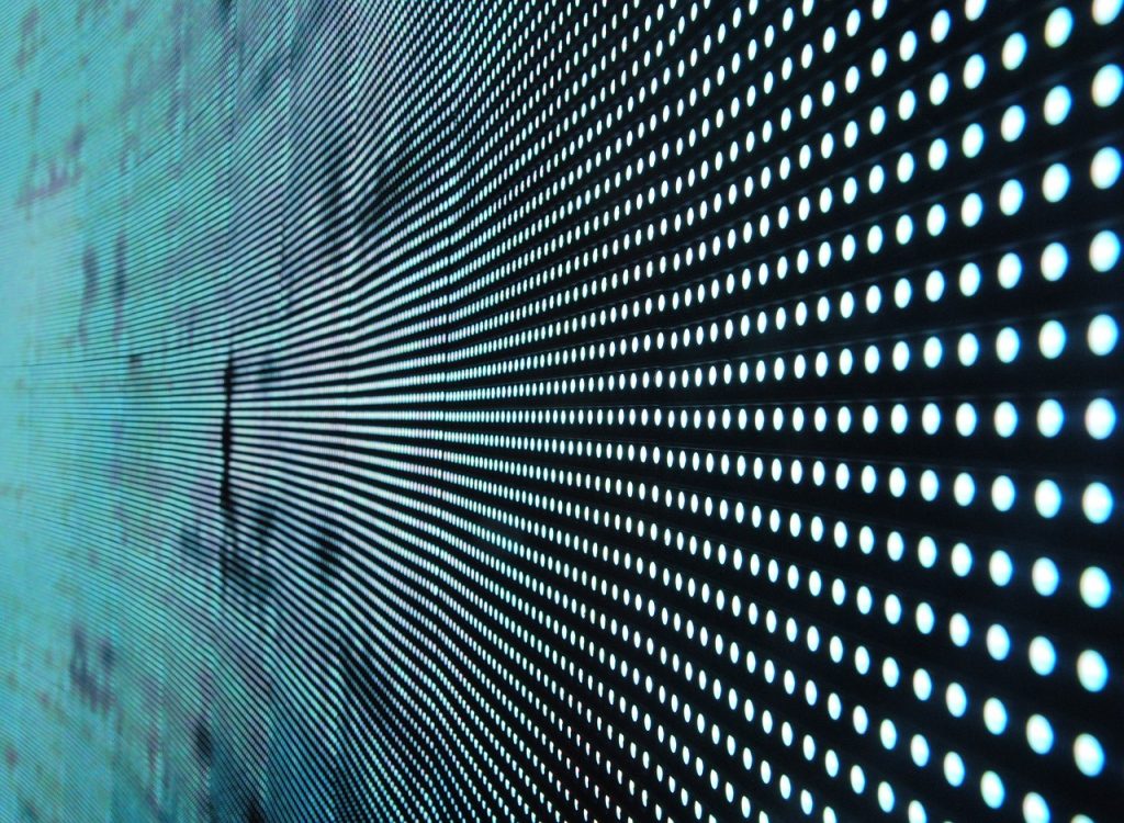 led di uno schermo luminoso